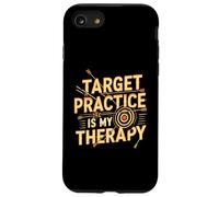 Target Practice Is My Therapy Archery Bow Arrow Carcasa para iPhone SE (2020) / 7/8