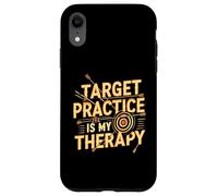 Target Practice Is My Therapy Archery Bow Arrow Carcasa para iPhone XR