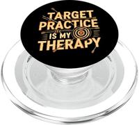 Target Practice Is My Therapy Archery Bow Arrow PopSockets PopGrip para MagSafe