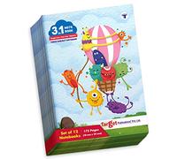 TARGET PUBLICATIONS Cuaderno cuadrado 3 en 1 de matemáticas de 9 mm, cuaderno de una sola línea, cuaderno de cuatro líneas, 172 páginas, 18 x 24 cm, encuadernado suave, 58 g/m², paquete de 12