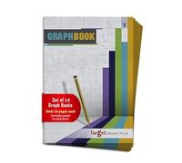 TARGET PUBLICATIONS WOODSNIPE - Libros de papel gráfico para la escuela, tamaño A4, con tapa marrón, 56 páginas, hojas de cuadrícula de 1 cm para matemáticas, juego de 14 copias gráficas