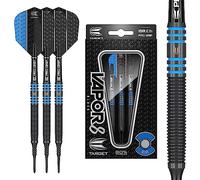 TARGET Vapor 8 Black Blue 18g Soft Tip Darts Set Dardos de Punta Suave, Azul, 18 g