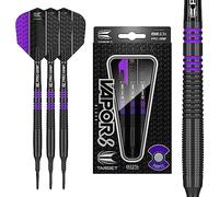 TARGET Vapor 8 Black Purple 18g Soft Tip Darts Set Dardos de Punta Suave, Morado, 18 g