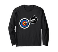 Target Y Arrow Vintage Bowmen Tiro con Arco Deporte Amante Manga Larga
