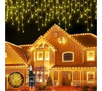 targetone Luces LED blancas cálidas de hadas para uso en interiores y exteriores, 352 ledes, 10 m, 8 modos, luces de alambre de cobre IP44 para fiestas, bodas, jardín, Navidad, salón, patio, cortina