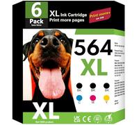 TargeToner Cartucho de tinta compatible de repuesto para HP 564XL 564 XL compatible con impresora DeskJet 3520 3522 Officejet 4620 Photosmart 5520 6510 6520 7520 7525 (negro, cian, magenta, amarillo,
