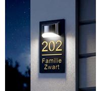 Targhetta Personalizzata con Numero Civico Esterno a LED Solare - Targa Retroilluminata Impermeabile con Numeri Civici da Esterno Personalizzati, Perfetta per un Indirizzo di Consegna Sempre Visibile
