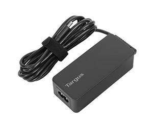 Targus Cargador USB-C de 45W, cargador universal para portátiles, tabletas y teléfonos USB-C*, cargador largo con protección contra daños - Negro, APA106EUZ