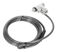 Targus Cerradura de cable DEFCON Ultimate ASP95GL – Cabezal adaptable, candado con llave, plateado