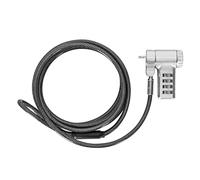 Targus DEFCON Ultimate Cerradura Universal de Cable reajustable con Cabeza de Cerradura Adaptable, Cerradura de Seguridad con candado numérico - Color Plata, ASP96RGL
