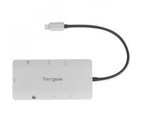 Targus Docking Station USB-C Dual HDMI 4K con Fuente de alimentación Pass-Thru de 100W, hub multipuerto Compatible con 2 monitores 4K UHD, estación Base - Gris, DOCK423EU