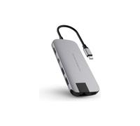 Targus HD247B-GRAY Hub USB-C HyperDrive Slim 8 en 1 Carga rápida con USB-C Power Delivery de 60W - Gris
