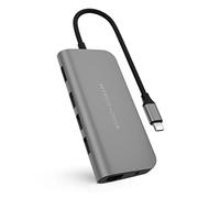 Targus HD30F-GRAY Hub USB-C HyperDrive Power 9 en 1 Carga rápida con USB-C Power Delivery de 60W - Gris
