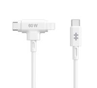 Targus hyperjuice cable usb usb 2.0 1,5 m usb c usb c/lightning blanco