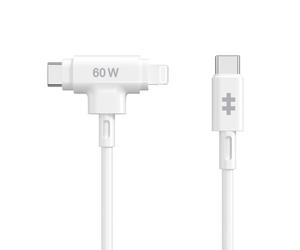 Targus hyperjuice cable usb usb 2.0 1,5 m usb c usb c/lightning blanco