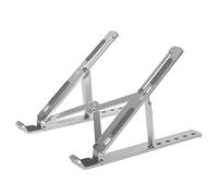 Targus Soporte portátil ergonómico para portátiles/Tablets, Elevador para portátil de 10 a 15,6 Pulgadas, Soporte Plegable con 6 Alturas Ajustables - Plata, AWE810GL