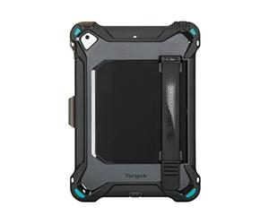 Targus THD513GL Funda antimicrobiana SafePort Rugged MAX para iPad (9, 8 y 7 Gen) de 10,2", Funda para iPad con Varias Posiciones, Protector de Tablet - Gris Oscuro