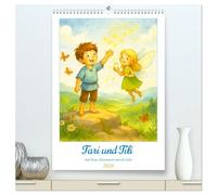 Tari und Tili (hochwertiger Premium Wandkalender 2026 DIN A2 hoch), Kunstdruck in Hochglanz: Auf ihren Abenteuern durchs Jahr