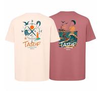TARIF Pack 2 Camisetas Oversize Hombre - Algodón 210g - Estilo Surf Kitesurf - Camiseta Verano Hombre Original - Ropa Urbana Streetwear (FR/ES, Letras, M, Grande, Regular, Pack 2)