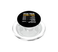 Tarifa por Hora de HVAC Tech - Reparación de CA de técnico de HVAC PopSockets PopGrip para MagSafe