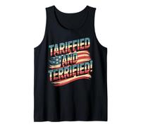 Tarificado y aterrorizado Juego de palabras político divertido Comercio y economía Camiseta sin Mangas