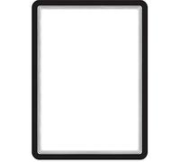 TARIFOLD 194907- Pack 2 Marcos Magnéticos A4 porta documentos y señalización Magneto. Dorso imantado alta sujeción superficies metálicas- marco Negro, 2 u