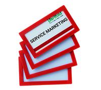 Tarifold 945914 - Pack de 4 marcos identificadores, 80 x 45 mm, color rojo