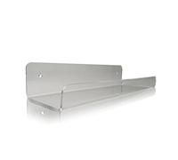 TARIFOLD Djois Made by 930143 - Juego de 2 estantes flotantes en forma de U transparentes para colgar de acrílico de pared, para dormitorio, juguete, libros, cocina, especias, almacenamiento de pared,