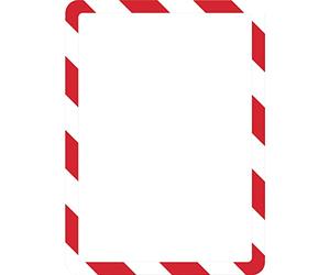 Tarifold Es 194923- Pack de 2 Marcos magnéticos Señales A4, Magneto Seguridad- señalización Prohibido/Avisos/Alertas -dorso totalmente imantado - color Rojo/Blanco, 2 u.