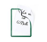 TARIFOLD Es 195035 - Pack de 2 Marcos magnéticos A4 para documentos, Magneto Solo, sujeción mediante 4 bandas imantadas, PVC anti-reflejo, color Verde, 2 u.