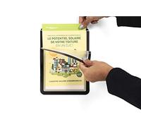 Tarifold Fr 194947 - Lote de 2 marcos magnéticos para fotos y documentos, tamaño A5, con reverso totalmente magnético, marco de color negro - Lote de 2