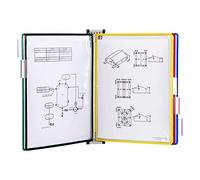 Tarifold, Inc. W290 - Juego de pantalla de pared con 5 bolsillos de pantalla, varios colores, capacidad de 10 hojas