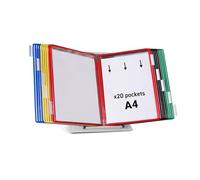 TARIFOLD Tarifold Es 434209 - Expositor de sobremesa A4 para catálogos con 20 fundas A4 PVC, colores surtidos