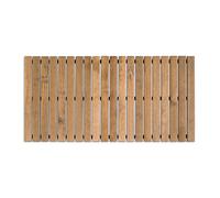 Tarima/Alfombra Flexible de Baño, Madera de Color Teca, Antideslizante con Tiras de Caucho, Sin Tornillos, Resistente a la Humedad (50 x 100 cm)