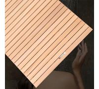 Tarima Ducha Alfombrilla de Baño de Madera Natural Antideslizante para Ducha, Alfombrilla de Baño para El Hogar con Pies de Goma Antideslizantes, Tabla de Listones para Ducha y Spa de Lujo(Cedar,50x10