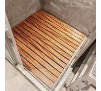 tarima Ducha Alfombrilla De Ducha De Madera De 30, 60, 70, 80 Y 90 Cm De Ancho, Antideslizante, De Bambú, para Bañera O Suelo De Baldosas(30 X 45cm/12 x 18in)