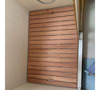 tarima Ducha Alfombrilla De Ducha De Madera Maciza De Teca (30, 50, 70, 80 Y 90 Cm De Ancho), Grande Y Plegable, para Personas Mayores Y SPA, Cuadrada Y(30 X 70cm/12 x 27.5in)