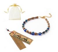 Tarini Gallery Rakhi único para Brother Bhai Bhabhi Bhaiya Bhatija Veer Thread Bracelet Rakhee for Indian Traditional Festival Raksha Bandhan with Greeting Card Gift Pack in Pouch/Potli Bag, One Size