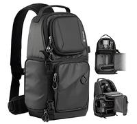 TARION TR-S Bolso de Hombro para cámara, Bolso de Viaje Impermeable para cámara, Mochila para fotografía, Bolso de Hombro para cámara con Cubierta para la Lluvia (TR-S-Negro)