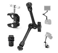 TARION Brazo mágico con súper abrazadera - Soporte de brazo de fricción articulado flexible mejorado de 28 cm y abrazadera de cangrejo ajustable con tornillo de rosca de 1/4 pulgadas 3/8 pulgadas para