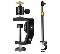 TARION C Soporte de Abrazadera Soporte de Escritorio para cámara con Cabeza esférica y Varilla de extensión Ajustable de 33-60 cm para Vlogging Live Stream Photo Studio Light Photography(TR-CS)