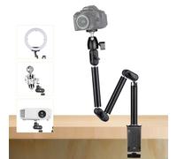 TARION Trípode Superior Montaje de Escritorio para cámara Brazo articulado Flexible de 360° con Tornillo de 3/8'' y Tornillo de 3/8'' a 1/4'' para cámaras DSLR Anillo de luz del proyector (M)