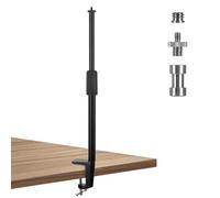 TARION Soporte de luz de Escritorio con Tornillos de 1/4"3/8" para Anillo de luz Montaje en Mesa Soporte de Clip en Forma de L Ajustable 14-25 pulg