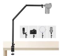 TARION Camera Desk Mount Stand Articulating Camera Arm Flexible Overhead Camera Mount Adjustable Heavy Duty Tabletop DSLR Mount Arm Boom for
