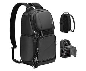 TARION Camera Sling Shoulder Bag - Photography Bag Backpack with Side Access Waterproof Raincover for DSLR SLR Mirrorless Cameras TR-S