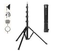 TARION Lámpara Trípode Soporte de luz de Aluminio Trípode de luz Carga 8 kg para Estudio Fotografía al Aire Libre Anillo de luz Luz de Flash con Bolsa, Altura máxima 180 cm