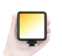 TARION Luz de vídeo LED para cámara - Mini videocámara Iluminación de Dos Colores en la cámara Luces de vídeo Regulable 2500-7000K 1800mAh Luz de vlogging Recargable LPL-01
