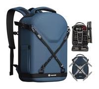 TARION mochila para cámara estuche para cámara con carcasa rígida a prueba de golpes resistente al agua y a la abrasión bolso para cámara con compartimento para portátil de 14,5 pulgadas TRH (azul)