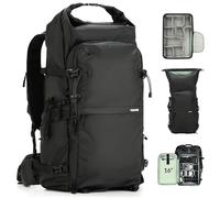 TARION Mochila Fotografía Expandible Senderismo - 35L Mochila Cámara Urbana Impermeable - Espacio Drone Trípode Portátil 16 Pulgadas DSLR SLR XProber