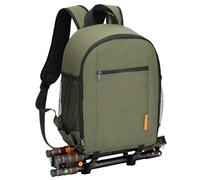 TARION Mochila para cámara réflex digital, bolsa profesional para cámara con cubierta impermeable para la lluvia, compartimento para laptop, soporte para trípode, 3 colores, Green, S, Clásico